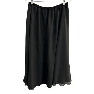 Vintage 80s Siasia New York Womens Black Whimsygoth Fairy Long Skirt Size 14
